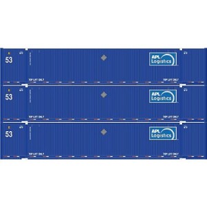 Athearn HO Model Train RTR 53' Jindo Container, APL Logistics #1 (3) 