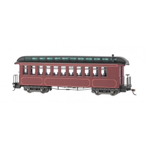 Bachmann Spectrum On30 Burgundy & Black, Unlettered - Coach/Obser. w/ Lighted interior