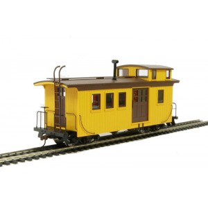 Bachmann Spectrum On30 Wood side door caboose (with lighting) - Painted, unlettered (yellow & black)