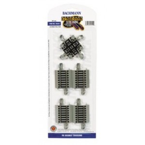Bachmann HO  NS EZ Track 90 Degree Crossing w/adapter Tracks