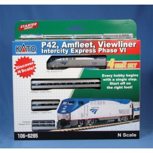 Kato N P42 Amfleet Viewliner Intercity Express Phase VI 4-Car Set Kato N P42 Amfleet Viewliner Intercity Express Phase VI 4-Car Set