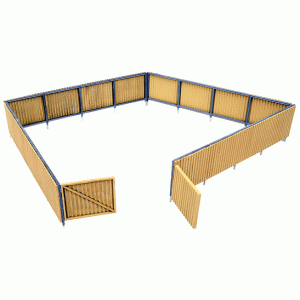 Walthers Cornerstone Series(R) Washington Salvage Scrap Yard Corrugated Fence - Kit