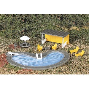 Bachmann HO  Swimming Pool and Accessories