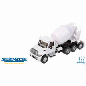 Walthers SceneMaster International(R) 7600 3-Axle Cement Mixer - Assembled -- White